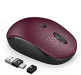 seenda Bluetooth Maus, Wiederaufladbare Kabellose Funkmaus für Laptop/PC/Smart TV/Mac/Smartphone/Tablet/iPad - W