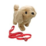 sharprepublic Elektronisches Haustier Plüsch Hund Walking Bellen Schwanz Wagging Vivid Simulation Soft-Touch Interaktives Spielzeug für Kinder Weihnachten Mädchen - Lab