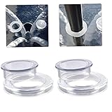 Hainice Terrasse Tisch Regenschirm Loch Ring und Cap Set, Regenschirm Loch Ring Stecker Set Patio Tisch Dach Silikon Ring Kappe Abdeckung Für Garten Shop Translucent 2 stück