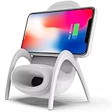 Yeky Mini Chair Wireless Charger, Wireless Charger, for iPhone, Huawei, Xiaomi, Sanxing, Stand for Apple Watch Series & Airpods Prowith Musical Speaker Function (White)