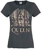 Queen Amplified Collection - Metallic Edition - Royal Crest Frauen T-Shirt Charcoal L