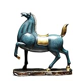 xuejuanshop Maskottchen Pferd Skulptur Luxus Dekoration Lucky Horse Wohnzimmer Büro Decor Tier Ornament Geschenk (Type : B)