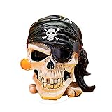 JJYY Kreative Persönlichkeit Modedekoration Retro Dekoration Ornamente Geschenk Geschenk Piratenschädel,Schw