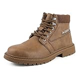 CHLF-TG Sicherheitsschuhe Herren Damen wasserdichte Arbeitsschuhe Leicht Arbeitsschuhe Atmungsaktiv Sportlich Leicht Sicherheitsschuhe,Khaki,47
