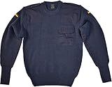 normani Bundeswehr Pullover mit Brusttasche und Deutschlandabzeichen Farbe Blau Größe 56