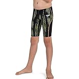 Speedo Jungen Fastskin Junior LZR Racer X Jammer JM Schwimm-Slips, Schwarz/Neongelb/Roségold, 24