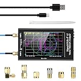 NanoVNA-F Vektor-Netzwerkanalysegerät, SEESII 50 kHz-1000 MHz HF VHF UHF VNA Antennenanalyzer mit 5000 mAh, Messung der S-Parameter-Spannung SWR, Phase, Verzögerung, Smith-Diag