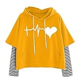 Lukcolor Softshelljacke Damen Leicht Parka Outdoorjacke mit Einstellbarer Kordelzug Winddicht Wasserdicht Mäntel Kapuze Übergangsjacke Patchwork Kapuzenjacke Herbst Winter Kapuzenp