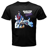 New Grand Funk Railroad On Time Music Men's Black T-Shirt Size S to 3XL Black 3XL