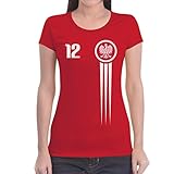 Polen Polska Trikot Fanshirt EM 2021 Nationalmannschaft Frauen T-Shirt Slim Fit Small R