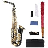 summina werden Saxophone Messing lackiert Gold E Flat Altsax 82Z Schlüssel Typ Holzblasinstrument mit Reinigung Pinsel Tuch Handschuhe Strap Padded F