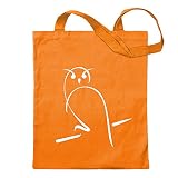 Kiwistar Eule Tragetasche Baumwolltasche Stoffbeutel Umhängetasche Langer Henk