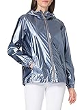 Geox Womens W SEYLA G-METALLIC Effect CR Parka, Nightshadow Blue, 40 D (46 I)
