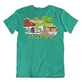 Warschau Warszawa Capita City of Polen Royal Castle Main Market Square Warschau Skyline Souvenir T-Shirt T-Shirt T-Shirt - Grün - XXX-Larg