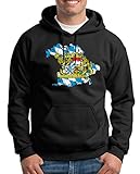 TShirt-People Bayern Freistaat Bundesland Kapuzenpullover Herren XXXXL Schw