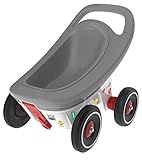 BIG - Buggy - 3-in-1 Multifunktions-Anhänger, Lauflernwagen mit verstellbarer Bremsfunktion, inklusive 4 Flüsterräder, Bobby Car Anhänger, für Kinder ab 1 J