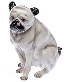 aubaho Mops Porzellan Hund Bulldoge Figur Skulptur Porzellanfigur im Antik-S