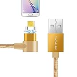 LISUONG BCXP AYDD Q13 1M Micro USB an USB L-Typ Nylon Weave Data Sync Ladekabel,für Galaxie,HTC,Google,LG,Sony,Hua-Wei,Xiao-Mi,Lenovo und andere Smartphones (schwarz) (Color : Gold)