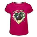 Spreadshirt Ostwind Der Große Orkan EIN Herz Für Pferde Mädchen T-Shirt mit Raffungen, XL, F