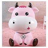 Sparschwein aus Vinyl mit Tierkuh-Motiv, große Spardose, sicher für Geld, niedlicher Münzbehälter, Geschenk für Mädchen, Heimdekoration, Spardose, Spardose (Farbe: E, Größe: groß)