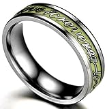 Epinki Verlobungsring Paar, 6mm Verlobung Ringe Paar Love Forever Leuchtend, für Ihn - Herren-Schmuck Männer, Silber Herren-1pcs, Gr.60 (19.1)