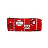 Federmäppchen Vintage Weihnachtsbaum Kugeln Runde Stifttasche Multifunktions Stifttasche Studenten Schreibwaren Make-up Tasche Bürob