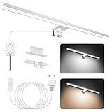 APONUO Spiegelleuchte 60cm, LED Badezimmerleuchte Spiegelleuchte 15W | 4000K | 6000K | 1500lm | IP44 | 600mm Edelstahl Schminkspiegel Lichtschrank Beleuchtung mit Schalter [Energieklasse A++]