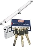 ABUS Panzerriegel PR2700 W weiß, mit XP20S Zylinder, mit 3 Schlüssel und Sicherungsk