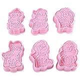 XINCHAO 6 Stück Ausstechformen Ausstecher Keksausstecher Backformchen Set Paw Hund Patrol, Pink, Für Keksteig, Gebäck, Donut, Fondant, Sugarcraft, DIY, Kuchendekoration Schokoladenform Cook