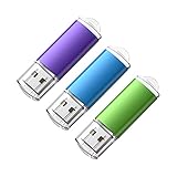 KOOTION USB Sticks 16GB 3 Stück Speicherstick USB 2.0 16G 3er Pack Memory Sticks Bunt USB-Flash-Laufwerk Set USB Flash Drive 3 STK Pendrive Datenspeicher Stick 3 Pack Mehrfarbig(Grün,Blau,Lila)