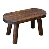 CQILONG Kleine Bank, Wohnzimmer Massivholz Pedal Kleiner Hocker, Multifunktions rutschfest TUT Dem Boden Nicht WEH Fußhocker (Color : Brown, Size : 60X24X30CM)