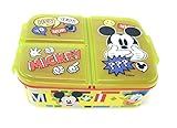 Theonoi Kinder Brotdose / Lunchbox / Sandwichbox wählbar: Frozen PJ Masks Spiderman Avengers - Mickey – Paw aus Kunststoff BPA frei - tolles Geschenk für Kinder (Mickey Mouse)