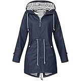 VBARV Damen Kapuzenjacke Wandern Windjacke Wanderjacke Baumwolle Outdoor Winddicht Ultraleicht UV-Schutz Schnell trocknend Oberbekleidung Mantel Parka Camping/Wandern Jagd Angeln,N,XXL