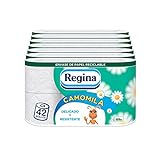 Regina Camomila Toilettenpapier, 42 Rollen, 3-lagig, 150 Dienstleistungen pro Rolle, parfümiert mit Kamille-Duft, recycelbares Papier, 100% FSC®-zertifiziertes Pap