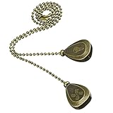 Nizzajoy Deckenventilator Pull Kette Bronze Dekorative Deckenleuchte Zugschnur Extender Ornament 2 stück