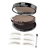 Generic Seal Eye Brow Stamp Augenbrauenpuder mit Brauenpinsel Set, Naturbrauen Make Up Tool - Helles Braung