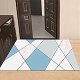 Designer Teppich Tepiche Für Wohnzimmer Teppich Kinderzimmer Junge Graublaues geometrisches Design moderner Eingangsbereich waschbarer Teppich 160X230cm Teppich Rund W
