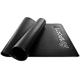 ScSPORTS Unterlegmatte, Schutzmatte für Fitnessgeräte, Laufband, Heimtrainer, Hantelbank, Sportgeräte, extra groß, schwarz, 200 x 100 x 0,4