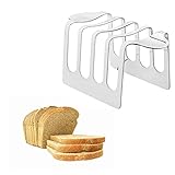 Mini-Toasthalter, Brotregal, 4 Scheiben-Löcher, Edelstahl, langlebig, 12,7 cm, zum Backen, Toast, Essen, Frühstück