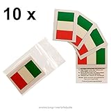 10 x Italien Tattoo Fan Fahnen Set EM 2021- Italy temporary tattoo Flag (10)