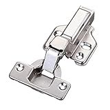 Schrank-Scharnier verstellbar 2 Stücke Schrankscharnier Hydraulische Schrank Türscharniere Kupferkern Küche Dämpfer Puffer Weiche Nähere Stahl Full/Hälfte/Einbetten Zubehör (Color : Embed)