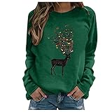 MEIYIKELO Damenpullover Langarm - sportbekleidung Damen Kapuzenshirt kuscheldecken Pulli Shirt Langarm Damen Weihnachts Geschenke Frauen Cropped Pullover D