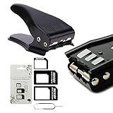 MMOBIEL Universal 3 in 1 Stanze/Standard SIM/Micro SIM/Nano SIM Karte Cutter für alle Simkarten von Smartphones/Tablets inkl. SIM Adapter + 1 SIM-Karten-Slot Ö