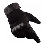 Touchscreen-Armee militärische Taktische Handschuhe Paintball Airsoft schießen Combat Anti-Skid Fahrrad Harte knöchel volle fingerhandschuhe (Color : Bk, Gloves Size : M)