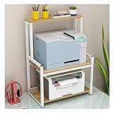 Druckerständer/Druckerhalter Desktop-Drucker-Halterung Metallrahmen 3-Layer-Multifunktions-Desktop-Aufbewahrungsständer, verwendet für Büro-Wohnzimmer-Faxgerät-Scanner-Regal Schreibtisch Org