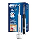 Oral-B PRO 2 2900 Elektrische Zahnbürste/Electric Toothbrush, Doppelpack mit 2 Aufsteckbürsten, mit 2 Putzmodi und visueller Andruckkontrolle für Zahnpflege, Geschenk für Sie/Ihn, schwarz & weiß