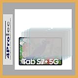 4ProTec | 4x Display-Schutz-Folie KLAR für Samsung Galaxy Tab S7+ Plus 5G
