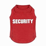 Hundehemd T-Shirts Welpe Sommerkleidung Hund Tank Top Weste Security Schweißhemd für kleine Hund mittlere Hundekatze (M, Rot)