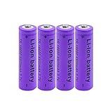 SUGGL 4pcs 4900mah 3.7v 18650 Lithium-Ionen-Akku, für Taschenlampe Rc Toys Powerbank Mikrofon Funkkamera Fernbedienung