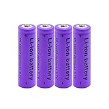 SUGGL 4pcs 4900mah 3.7v 18650 Lithium-Ionen-Akku, für Taschenlampe Rc Toys Powerbank Mikrofon Funkkamera Fernbedienung